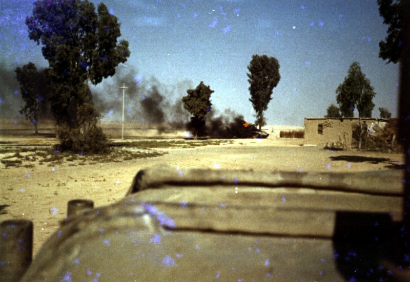 הקרב במחטת אבו סולטן -  טנק מצרי נפגע  17.10.73